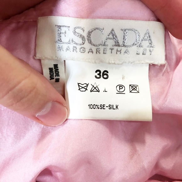 Escada Vintage Heavily Beaded Pink Skirt - Picture 3 of 4